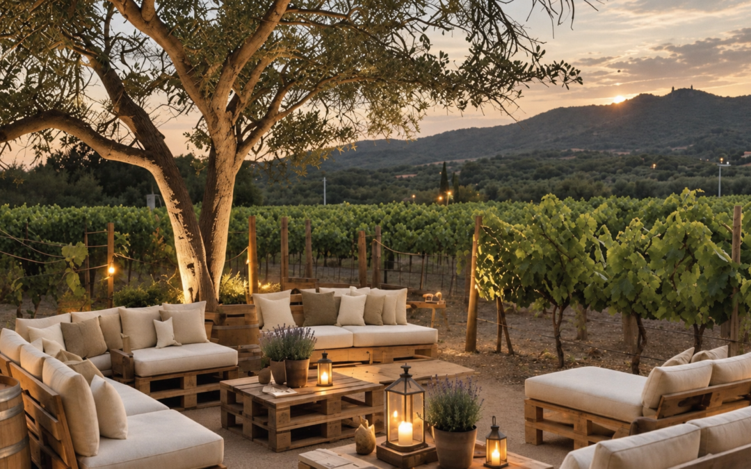 cata de vinos Ibiza al atardecer entre viñedos - Entre Dos Viñas Ibizkus